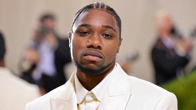 NEW YORK, NEW YORK - SEPTEMBER 13: Noah Lyles attends The 2021 Met Gala Celebrating In America: A Lexicon Of Fashion at Metropolitan Museum of Art on September 13, 2021 in New York City. (Photo by Theo Wargo/Getty Images)