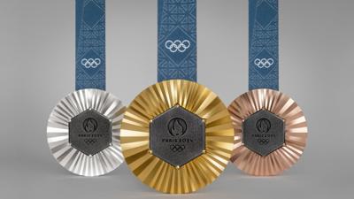 A look at the gold, silver and bronze medals for the 2024 Olympics